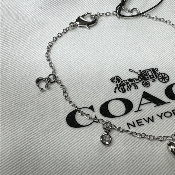 NWT COACH MINI CHARM BRACELET WITH DUST BAG - Picture 3 of 6